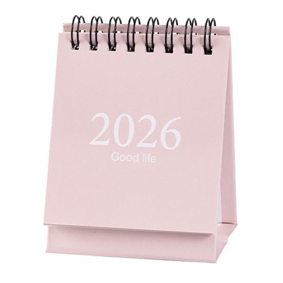 Мини настольный календарь на 2026 год со стикерами, Планировщик ритуальной жизни, Портативный стоячий перекидной настольный календарь