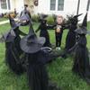 Halloween Voice Control Induction Luminous 1 People Holding Hands Witch Hen Party Backdrops Halloween Birthday Party Decoration