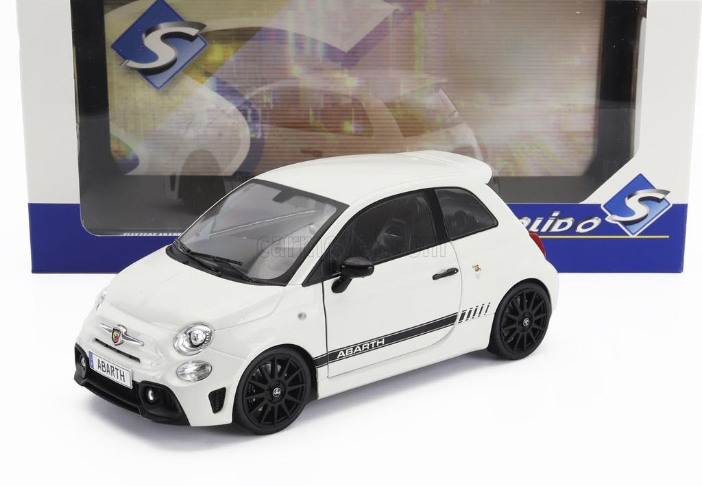 Мини-автомобиль FIAT 500 ABARTH SOLIDO FIAT NUOVA 500 ABARTH 595 2022 БЕЛЫЙ ЧЕРНЫЙ 1811301 1/18 1/18 [Товар]