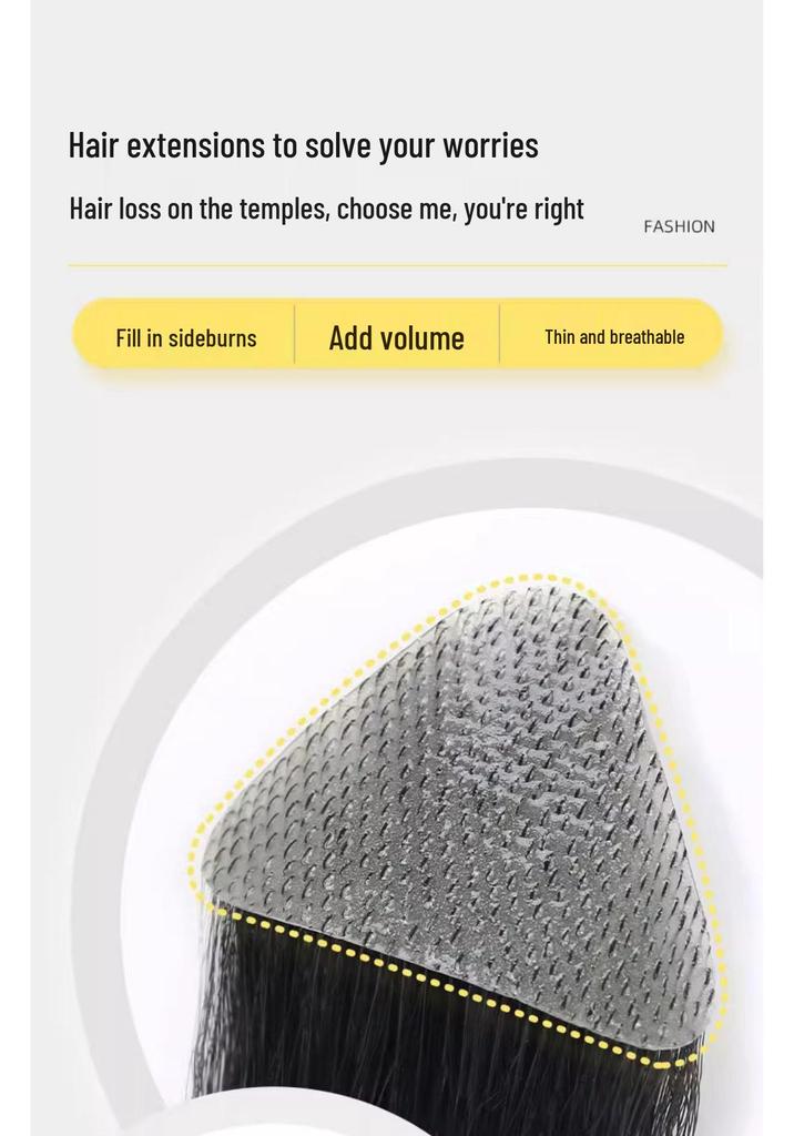 Unisex Hairline Toupee Stickers: Full Hair Toupee, Sideburns Replacement, Forehead Coverage, M-Shaped Hairline Coverage.