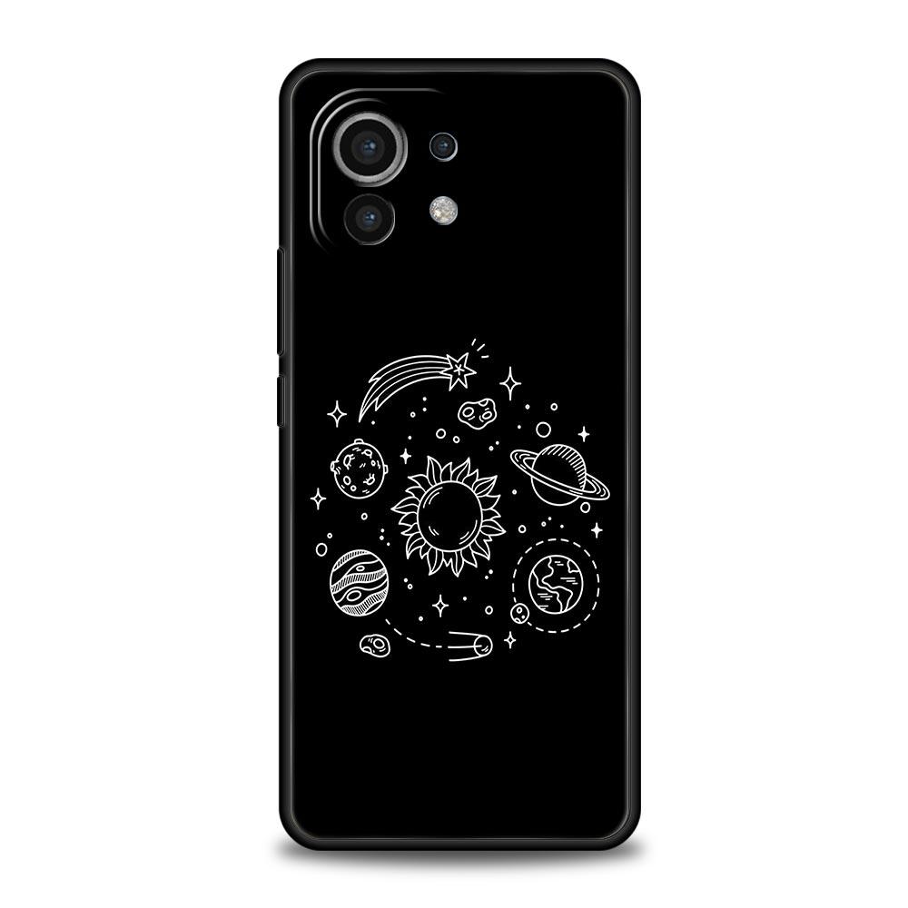 Модный чехол для телефона с черно-белыми линиями для Xiaomi 14 13T 12T Pro 12 13 11 Ultra Mi Note 10 Lite 10T 11X Pro 11T 11i 9T