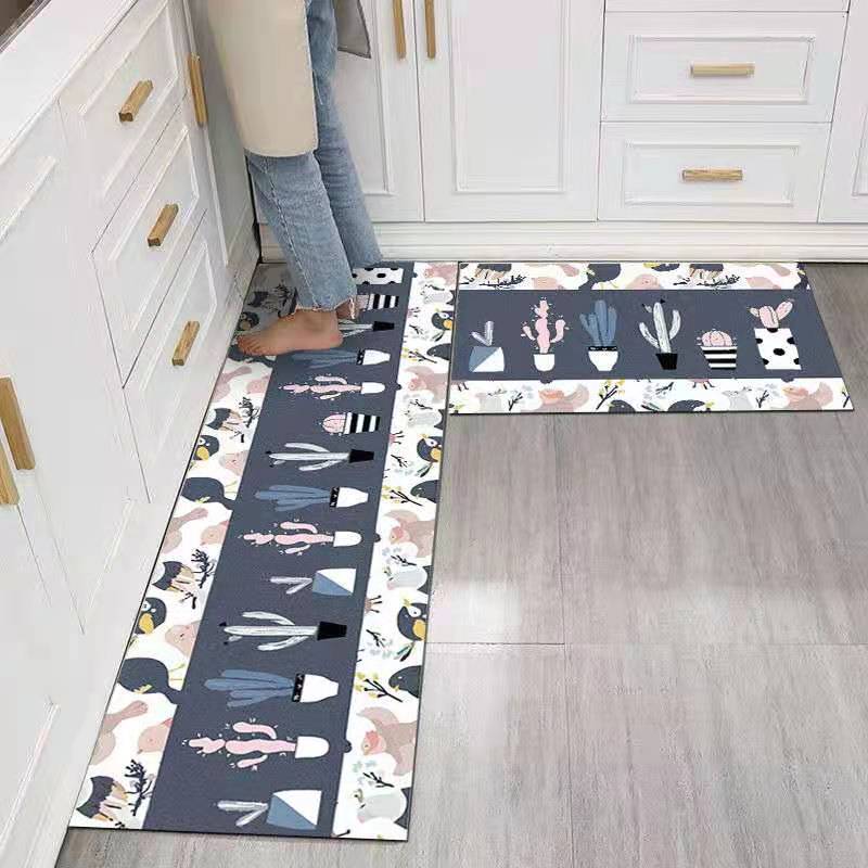 Kitchen Washable Anti-Slip Long Floor Mat Bathroom Entrance Door Absorbent Mat Bedroom Bedside Area Rug Living Room Prayer Rug