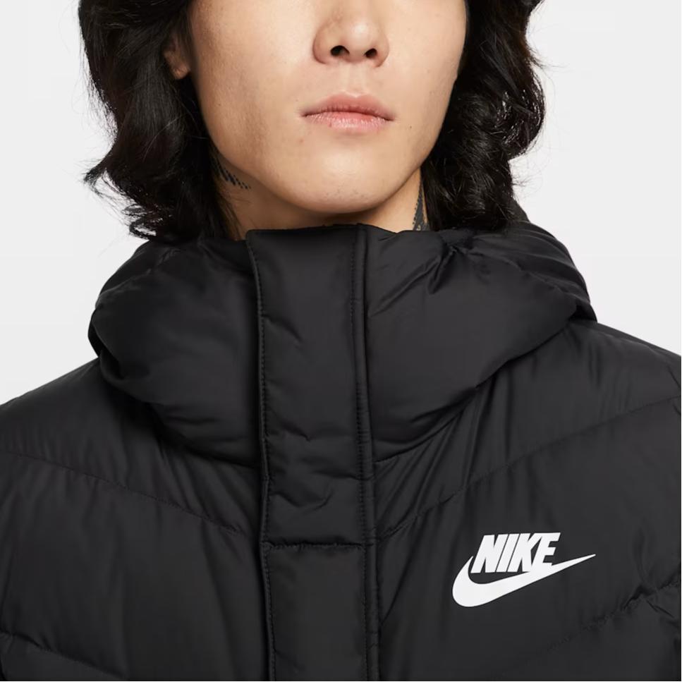 Nike Спортивная одежда Пуховик Windrunner Легкий Дышащий Теплый Водонепроницаемый С капюшоном С длинным рукавом Пуховая куртка Мужские куртки IB2963-010