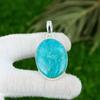 Кулон из стерлингового серебра 925 пробы с амазонитом, чакра сердца, ручная работа