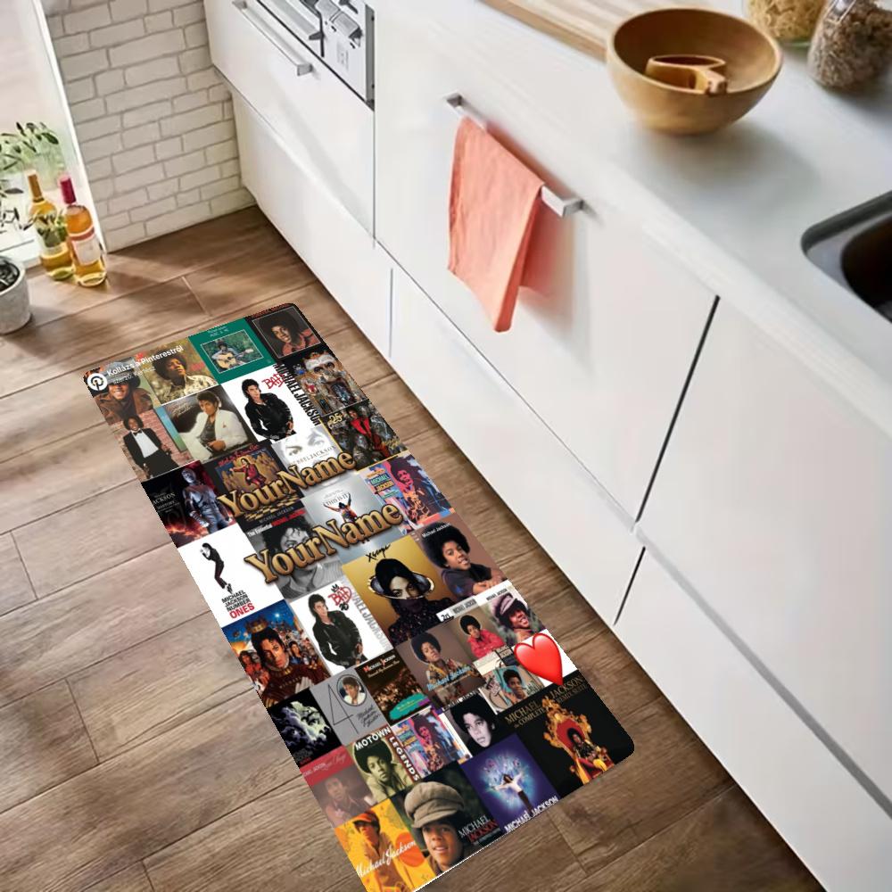 Michael Jackson Customize Your Name Kitchen Rug Runner Rug Laundry Mat Hallway Entryway The Best Gift Choice