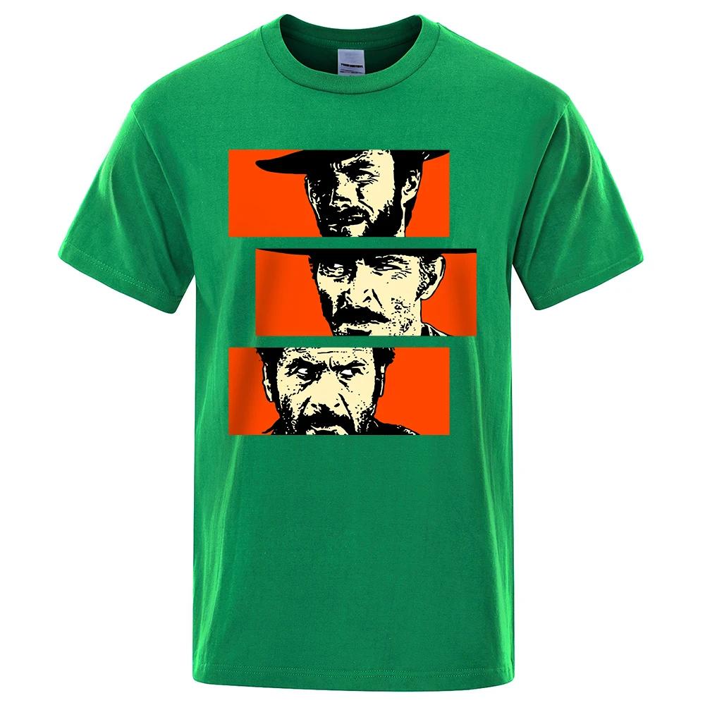 The Good the Bad and Ugly Blondie Angel Eyes Tuco Cowboy T Shirt  UnisexIl buono brutto cattivo Oversized Cotton Tee shirt