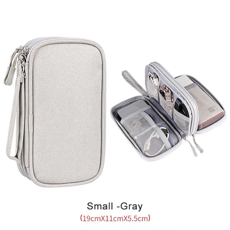 Сумка для хранения аксессуаров Портативная двухслойная Защитная крышка для жесткого диска Power Пылезащитный чехол для кабеля передачи данных