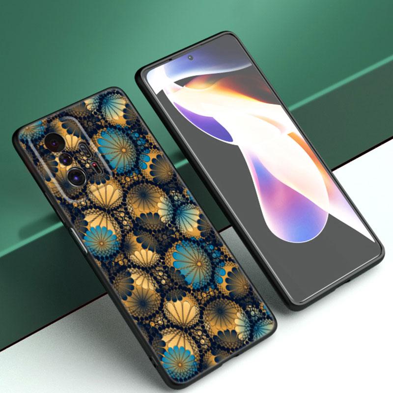 Эстетический чехол для телефона из африканского воска Fabic для Xiaomi Mi A2 8 9 SE Note 10 10T 11 12 Lite 9T 11T 12S 12T Pro A3 6X 12X, черный чехол