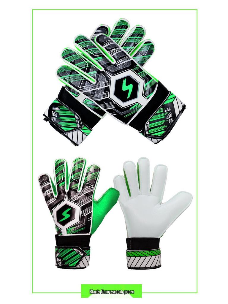 Anti-Collision Latex Goalkeeper Gloves for Youth and Adults - Hand Protection for Football