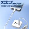 120 Вт автомобильный пружинный кабель USB Type C для быстрой зарядки Micro USB-кабель для iPhone 16 15 Samsung Xiaomi Quick Charger 3.0