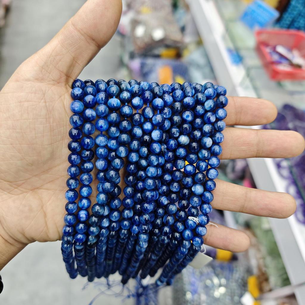 Серия «Синий» Бусины из натурального камня Аквамарин и Голубой кружевной агат для изготовления украшений своими руками