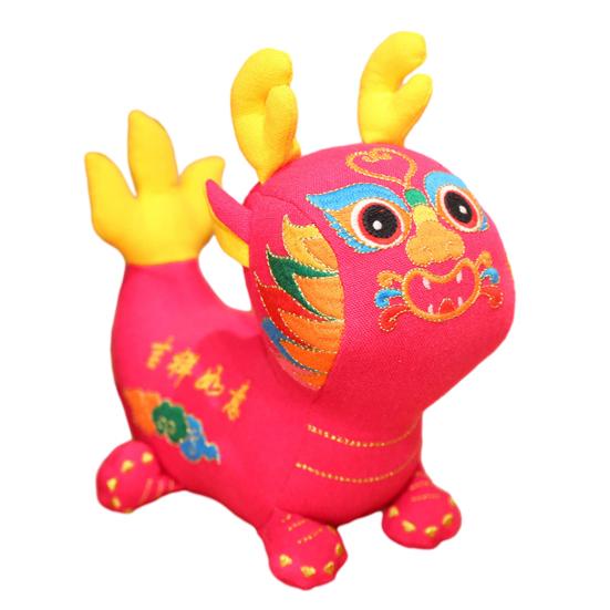 2024 год талисман дракон плюшевая кукла кулон китайский народный стиль вышивка милый знак зодиака