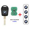 DKHN5 3 Buttons BMW EWS Remote Car Key Fob ID44 PCF7935 Chip 315/433MHz Replacement For E38 E39 E46 X5 Z3 Uncut HU58/HU92 Key Blade