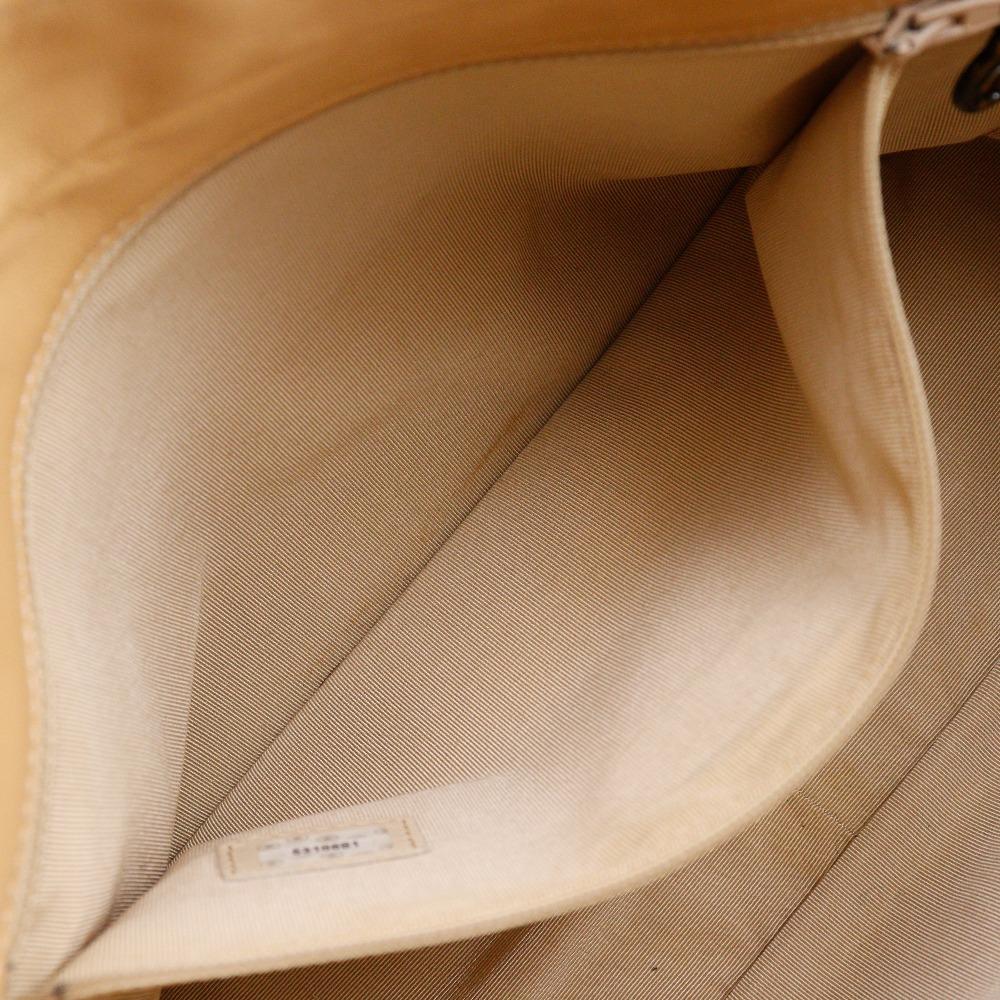 Chanel COCO Mark Shoulder Bag Beige Lambskin Women Used