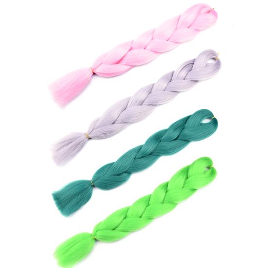 Женские Jumbo вязание крючком плетение Ombre Color Синтетические наращивания волос Kanekalon