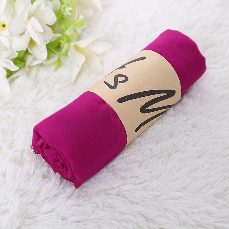 Women Cotton Neck Bandana Hijabs Beautiful Hijab Scarf 180x50cm Breathable Lady Shawls Muslim Head Wraps Soft Hair Cover Scarves