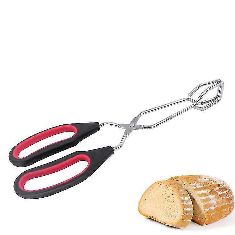 Kitchen Scissor Tongs 33cm Stainless Steel Scissor Cooking Tongs,multifunctional Food Clip Barbecue Charcoal Clip Barbecue Clip Bread Clip Extended Fi