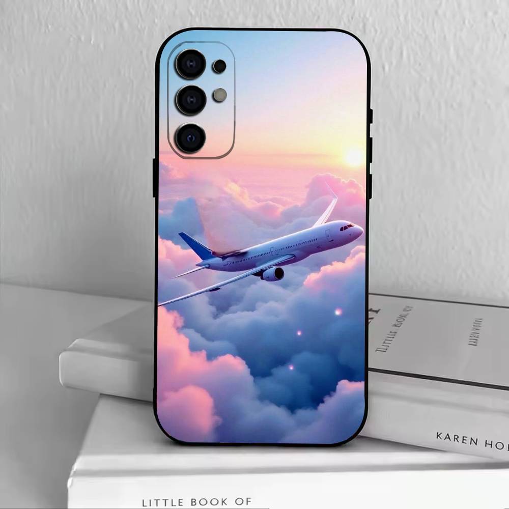 A-Самолет Самолет Чехол для телефона для Samsung S25,S24,S21,S22,S23,S30,Ultra,S20,Plus,Fe,Мягкий Силиконовый Черный Чехол