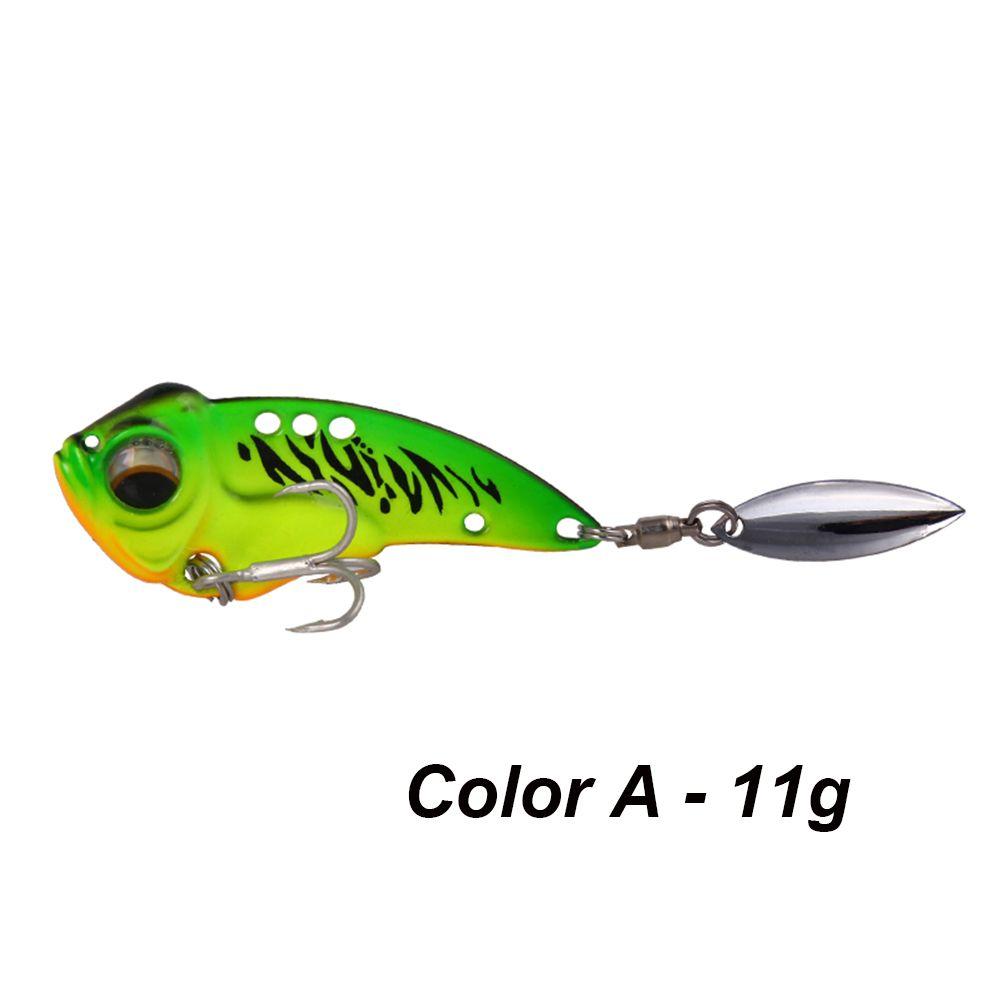 Bass Spoon Metal Vibration Rotate Metal Fishing Bait Wobblers Crankbaits Treble Hook VIB Lure