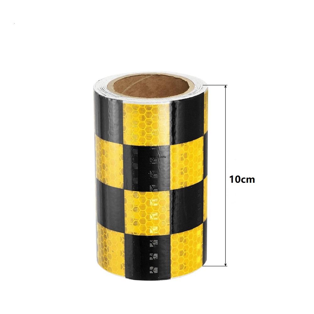 Grid Reflective Tape 10cm*5m Waterproof Self Adhesive High Visibility Caution Warning Safety Strips Reflector Stickers For Truck