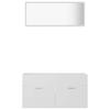2 Piece Bathroom Furniture Set White Particleboard
