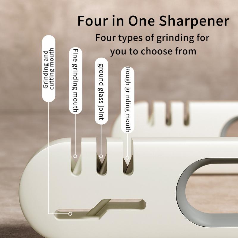 Professional four-stage sharpening tool- Stone design  Efficient grinding of various tools including ceramics and scissors - Anti-slip