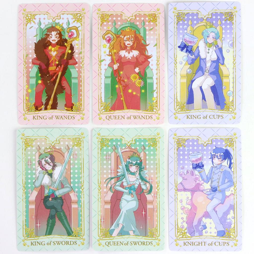 10.3*6 см Пастельные Волшебники Таро Колода 78 шт Мультяшные Карты Таро Японское Аниме