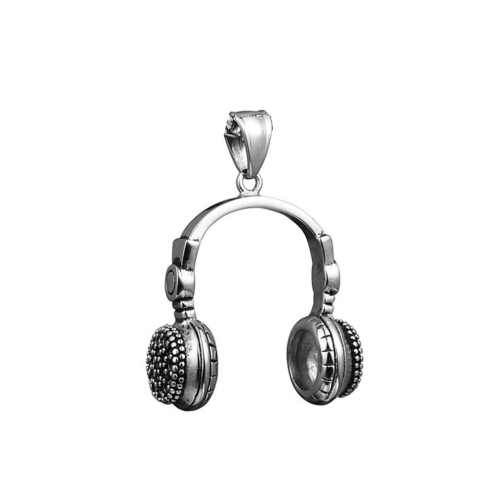 Панк Хип-хоп DJ Музыка Наушники Подвеска Ожерелье Длинная Цепочка Для Мужчин Женщин Панк Рок Гарнитура Ожерелье Мужские Ювелирные Изделия Подарок