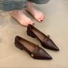 Buckle Pumps for Women Dress Shoes High Heels Boat Shoes Elegant Office Ladies Shoes Black Mary Jane Chunky Pump Autumn