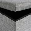 Folding fabric pouf DIEGO gray size XL