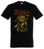 Legend Of Zombie Mens T-Shirt Fun Zombie Heart Eating Brain Zelda The Game