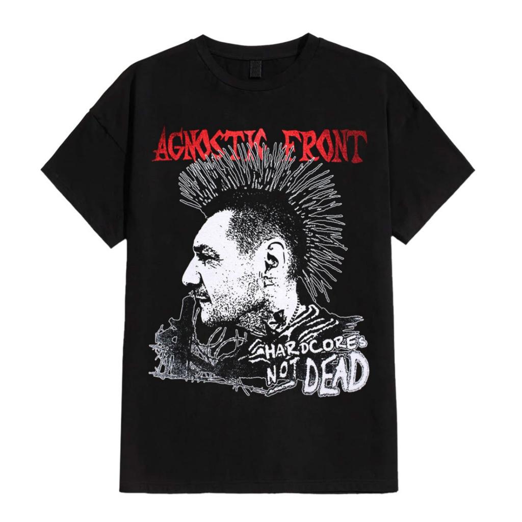 Y2k Summer Agnostic Front Graphic Cotton Band Tshirt Unisex Summer Short Sleeve Fashion Brand Tee Luxury Casual Vintage Tees