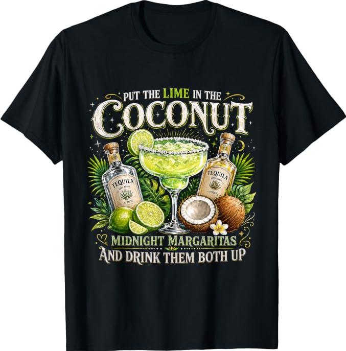 Cute Midnight Margaritas Cocktail Cinco De Mayo T-Shirt
