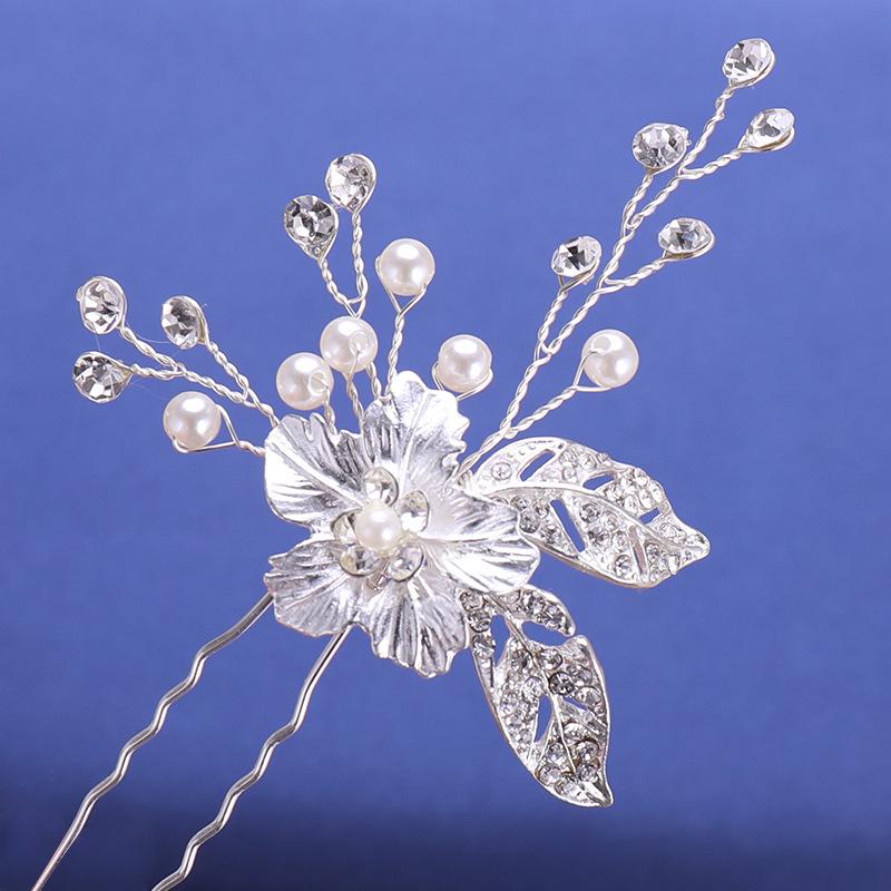 Bridal Hairpin Rhinestone Wedding Hairpiece UZ062 Elegant Design For Bridal Occasions