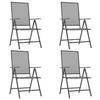 5 Piece Garden Dining Set Anthracite Steel
