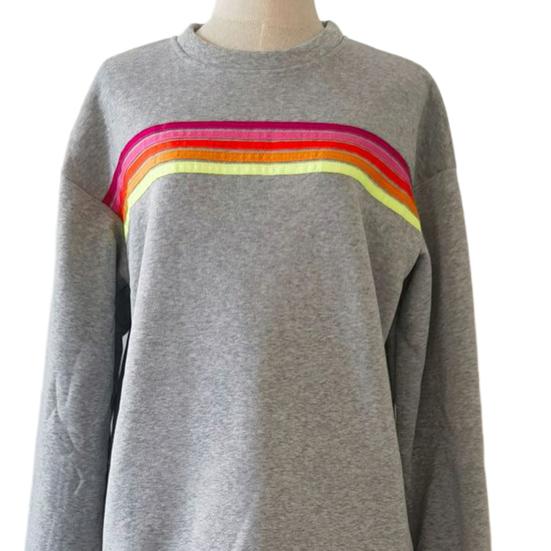 Женские комплекты для отдыха из 2 предметов, толстовка в радужную полоску, спортивные брюки с высокой талией, комплект для тренировок, спортивный костюм с длинным рукавом для путешествий