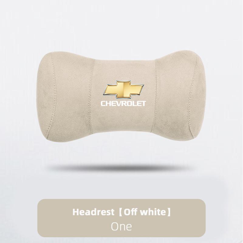 AABHE1 Suede Car Headrest Soft Memory Foam Comfort Lumbar Support Pillow Auto Interior For Chevrolet Spark Captiva Cruze Z71 Aveo Onix