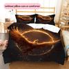 Flame Phoenix  Pattern Bedding Quilt Set Quilt Cover Pillowcase Home Decoration  Gift (1 * duvet cover + 2 * pillowcase, without core)