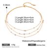 Fashionable Street Girl Stainless Steel Necklace Vintage Multi-layer 18k Gold-Plated Pendant Necklace Unique Exquisite Accessory
