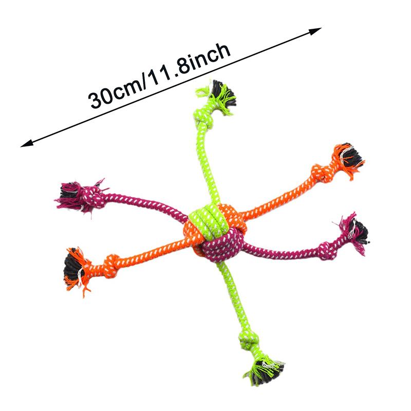 Хлопковая жевательная игрушка для питомцев, собак, щенков, прочная плетеная кость, узел из веревки 27 см, инструмент для чистки зубов, товары для питомцев