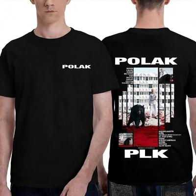 Рэпер Plk Поляк Графическая Хлопковая Футболка Мужская Женская Хип-Хоп Мода Поп-Музыка Футболки Мужские Повседневные Винтажные Футболки Уличная Одежда
