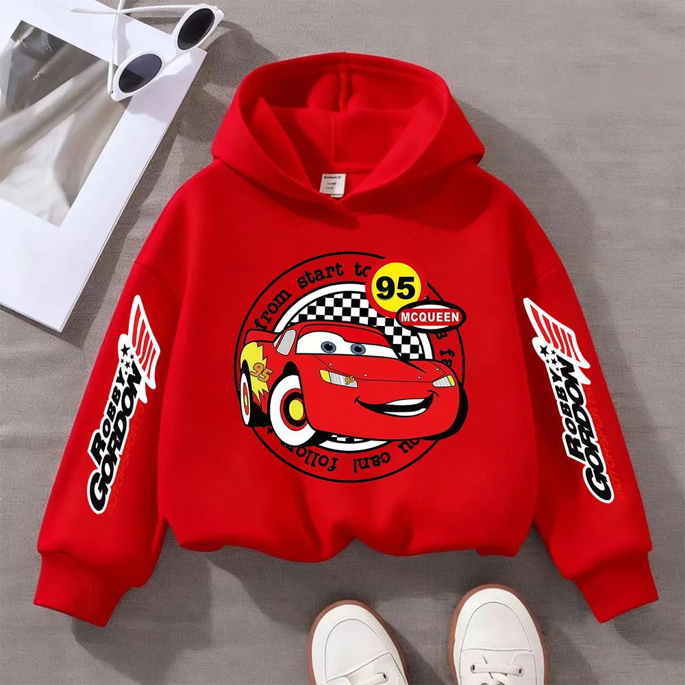 Children Hoodie Long Sleeve Car Print Spring Autumn Kid Boy Clothes Fashion Pullover