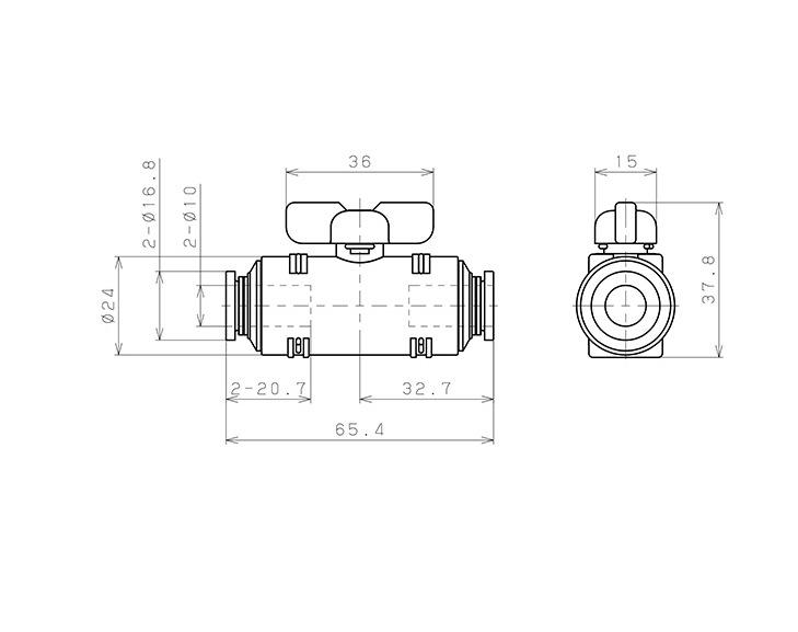 Оригинальный японский шаровой кран PISCO BVU60-1010 3/8" Оригинал