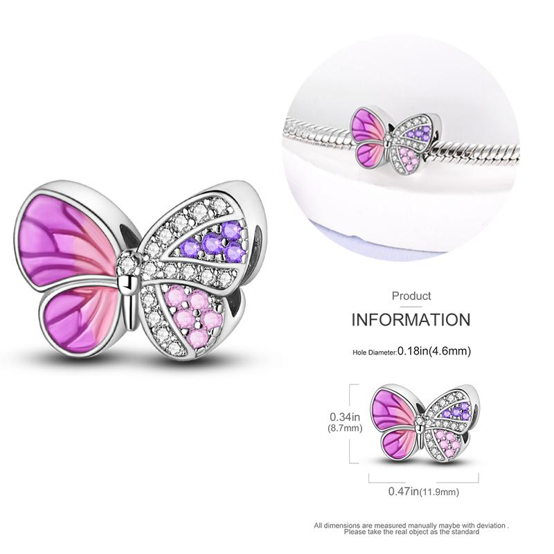 New Copper Bow Star Love Pink Series Charm Beads Suitable For 3Mm Original Bracelet Diy Fashion Jewelry Gift