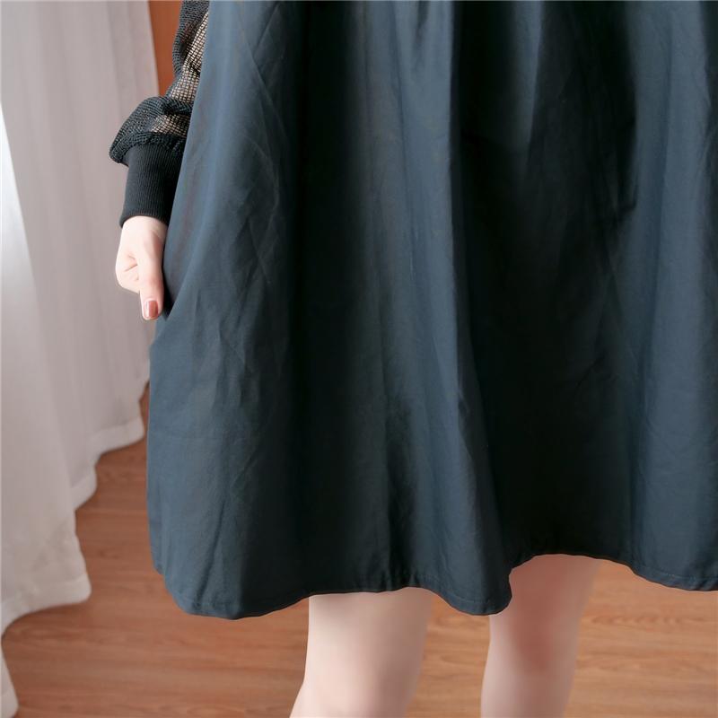 Dimanaf 2022 летнее стильное платье оверсайз, женское кружевное сексуальное свободное свободное асимметричное подол с круглым вырезом, женское черно-белое повседневное платье