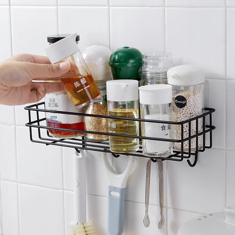 Bathroom Shower Shelf Hanging Black Metal