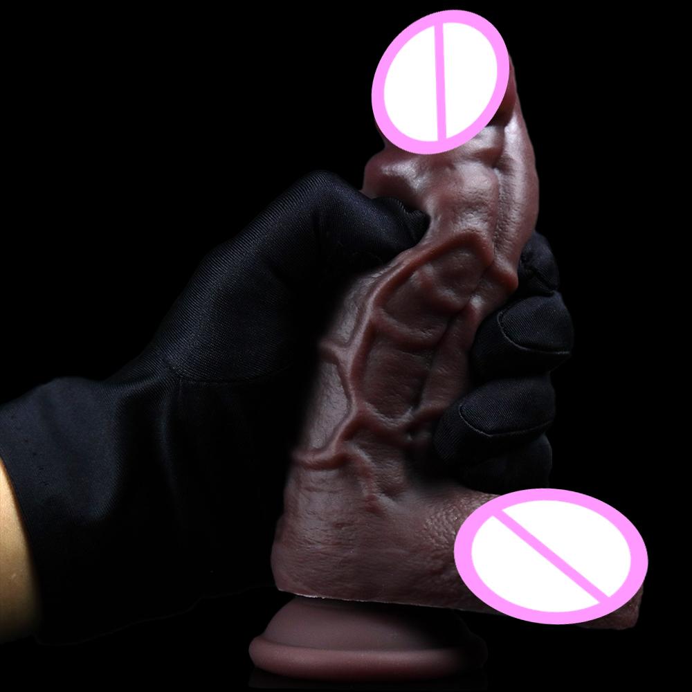 2Size 3 Color Realistic Dildo Anal Plug with Suction Cup Big Penis Butt Plug Dick Sex Toys for Women Men Phallus Anal Dilator