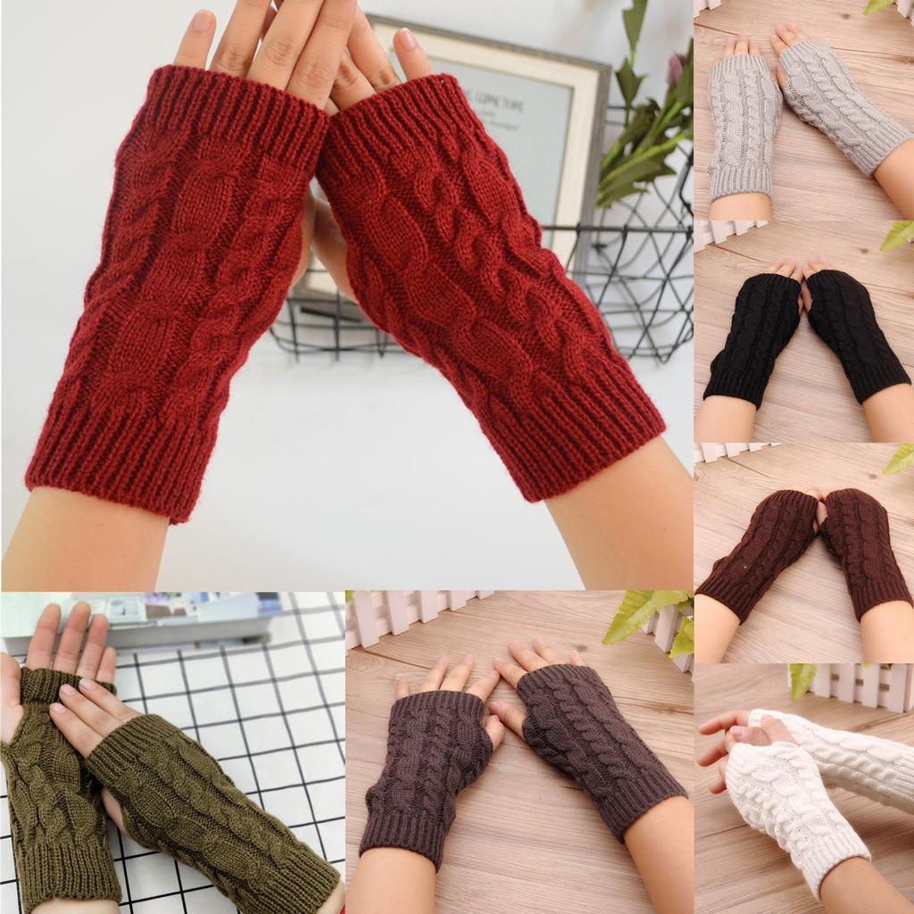 Women's Winter Knitted Stretch Keep Warm Riding Gloves With Mobile Phone