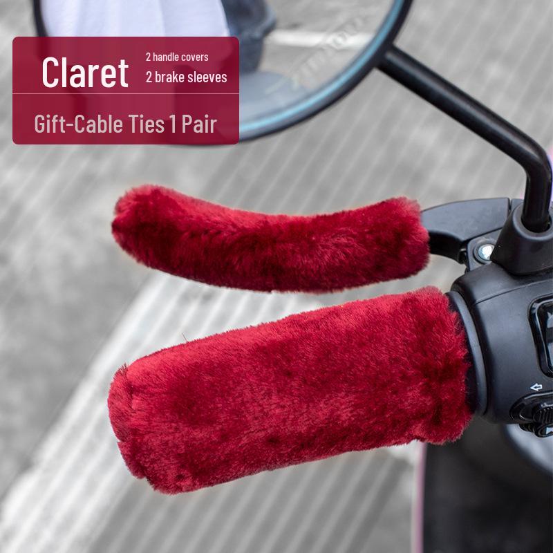 Electric Vehicle Winter Fleece-Lined Handlebar Gloves for Bikes and Motorcycles