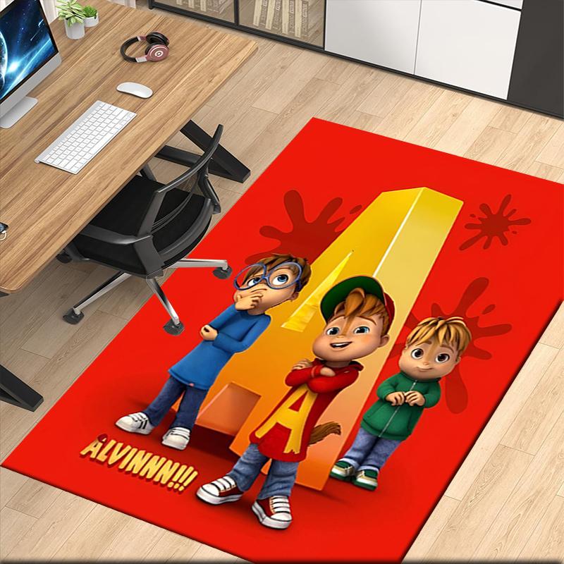 Alvin and the Chipmunks Printed Carpetrugfor Office Chair Living Room Bedroom Kitchen Room Decor Gifts